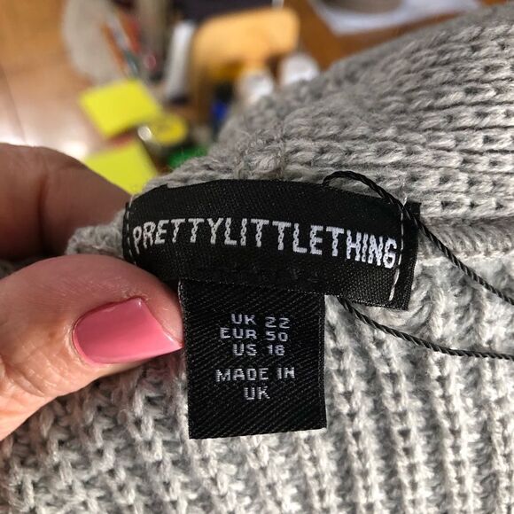 NWT PRETTY LITTLE THING Open Maxi Knitted Cardigan Duster Plus Size 18 - Picture 12 of 14